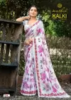 Kalki Vol 1 By Kashvi Chocolate Silk Floral Printed Saree
